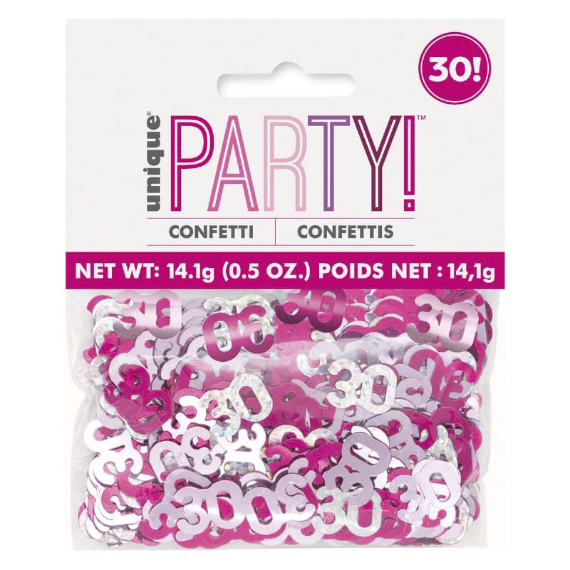 Confetti 30 Pink Silver