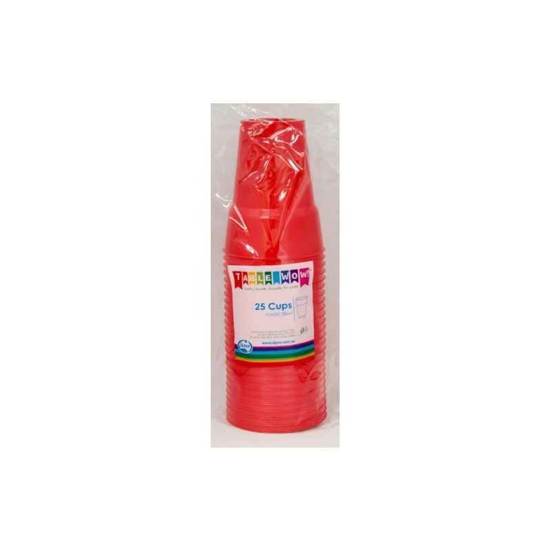Cups 285ml Premium Red Pk20